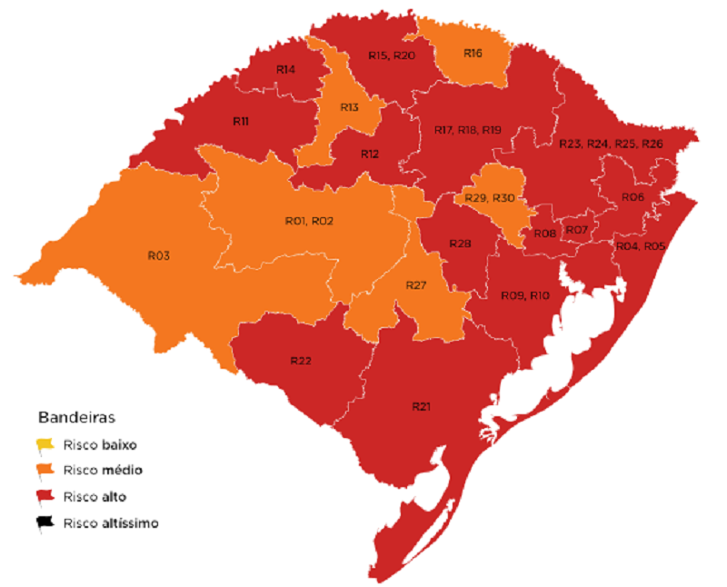 Três Passos News Em mapa preliminar Três Passos segue na bandeira