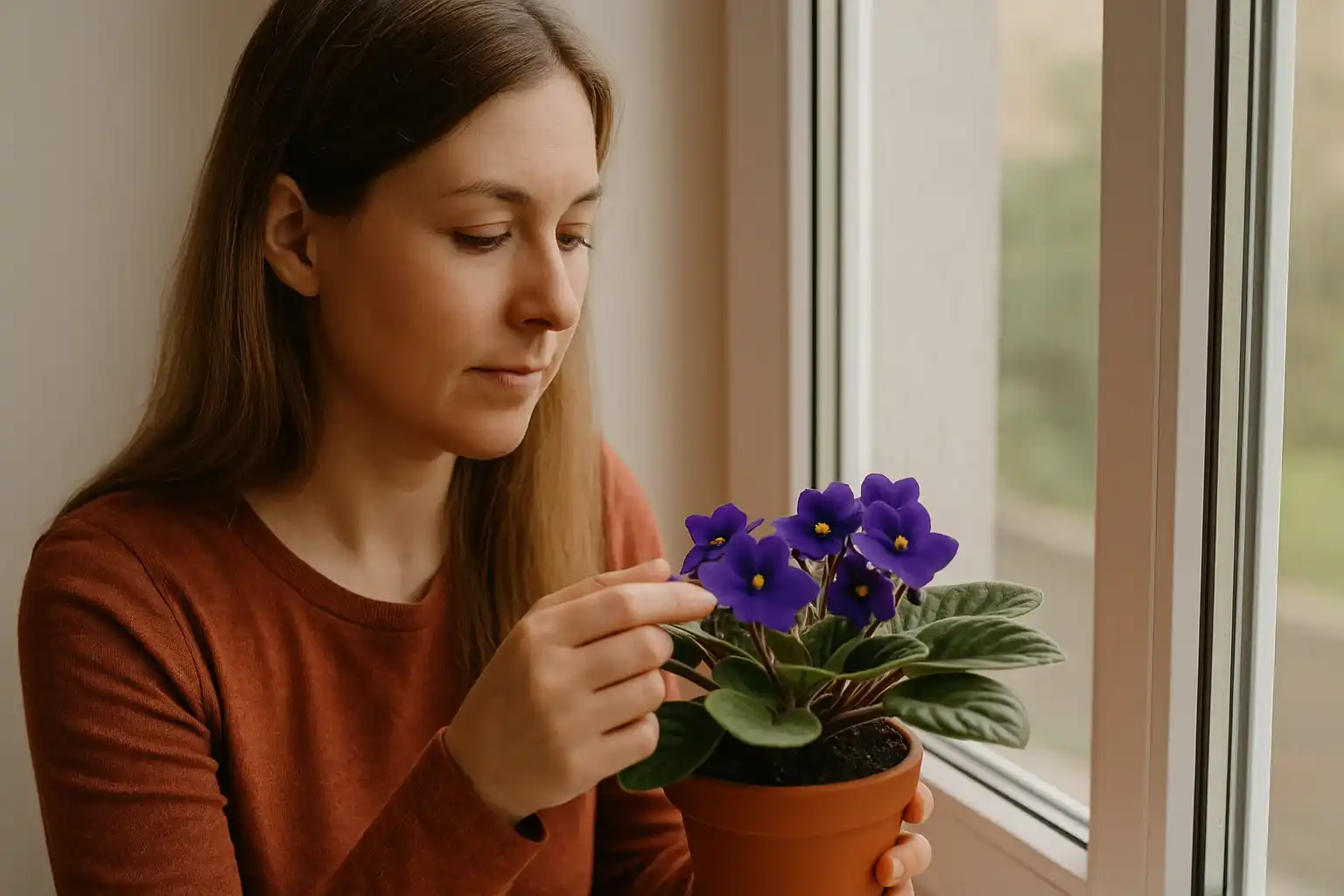 A violeta-africana para de florir se você errar na iluminação