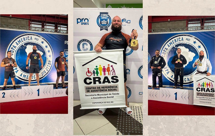 Professor de Esperança do Sul é destaque na Copa América de Jiu-Jitsu