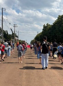 Banda Marcial de Tiradentes do Sul se prepara para o Desfile Cívico