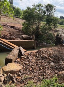 Prefeito e secretário de Obras realizam vistoria após chuvas em Tiradentes do Sul